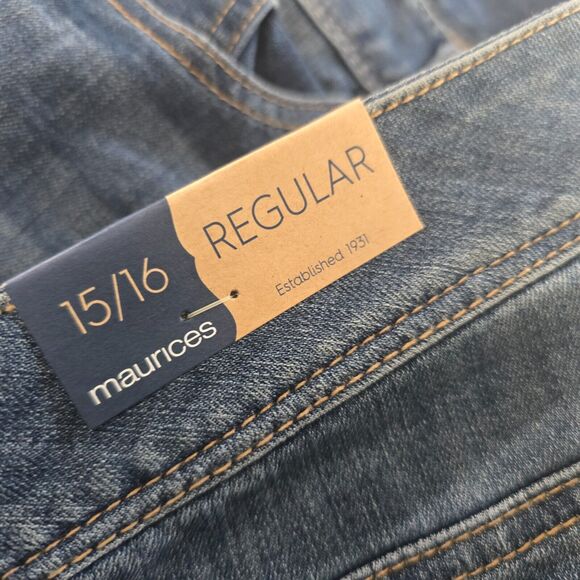 Maurices Ellie Jeans Women's 15 / 16 Reg Blue Medium Wash Straight Fit NWT - Picture 8 of 16